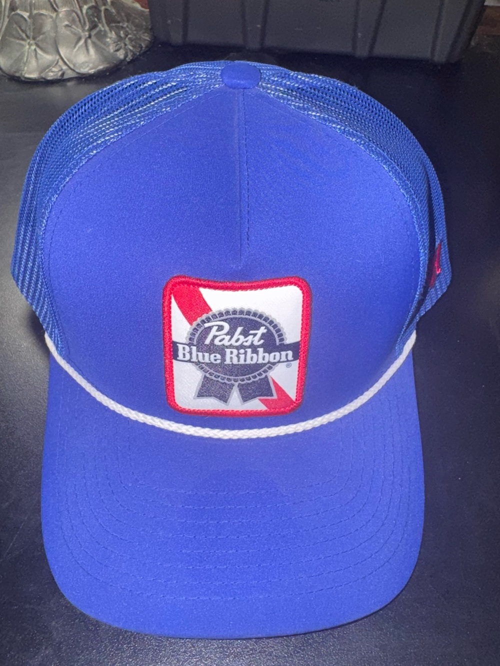 Hooey Blue Mesh Pabst Blue Ribbon Beer Hat snapback Rope Trucker Hat